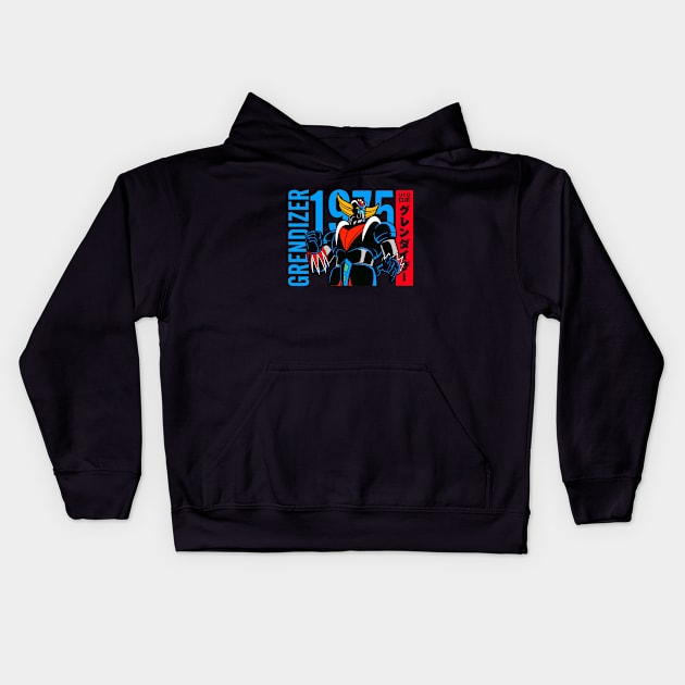 271 Goldrake 1975 DarkWide Kids Hoodie by Yexart